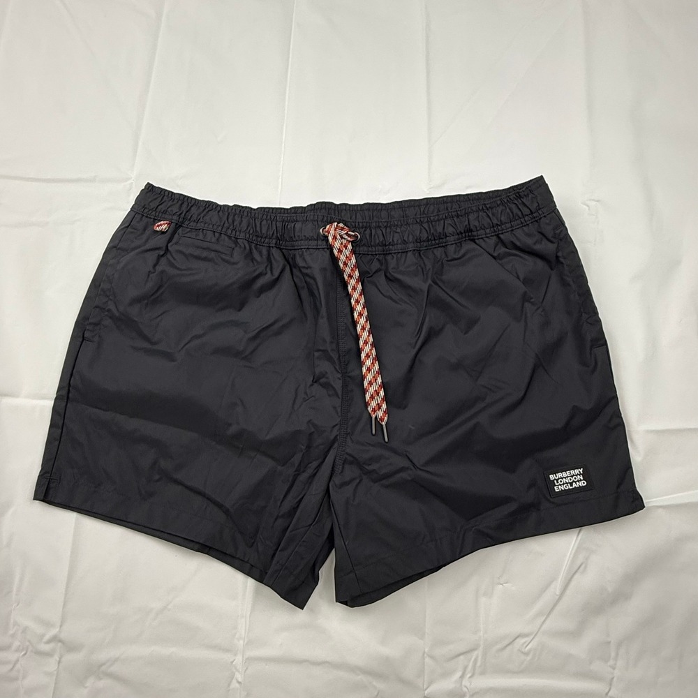 Burberry London England Mens Black Logo Patch Swim Shorts XXL 8022638